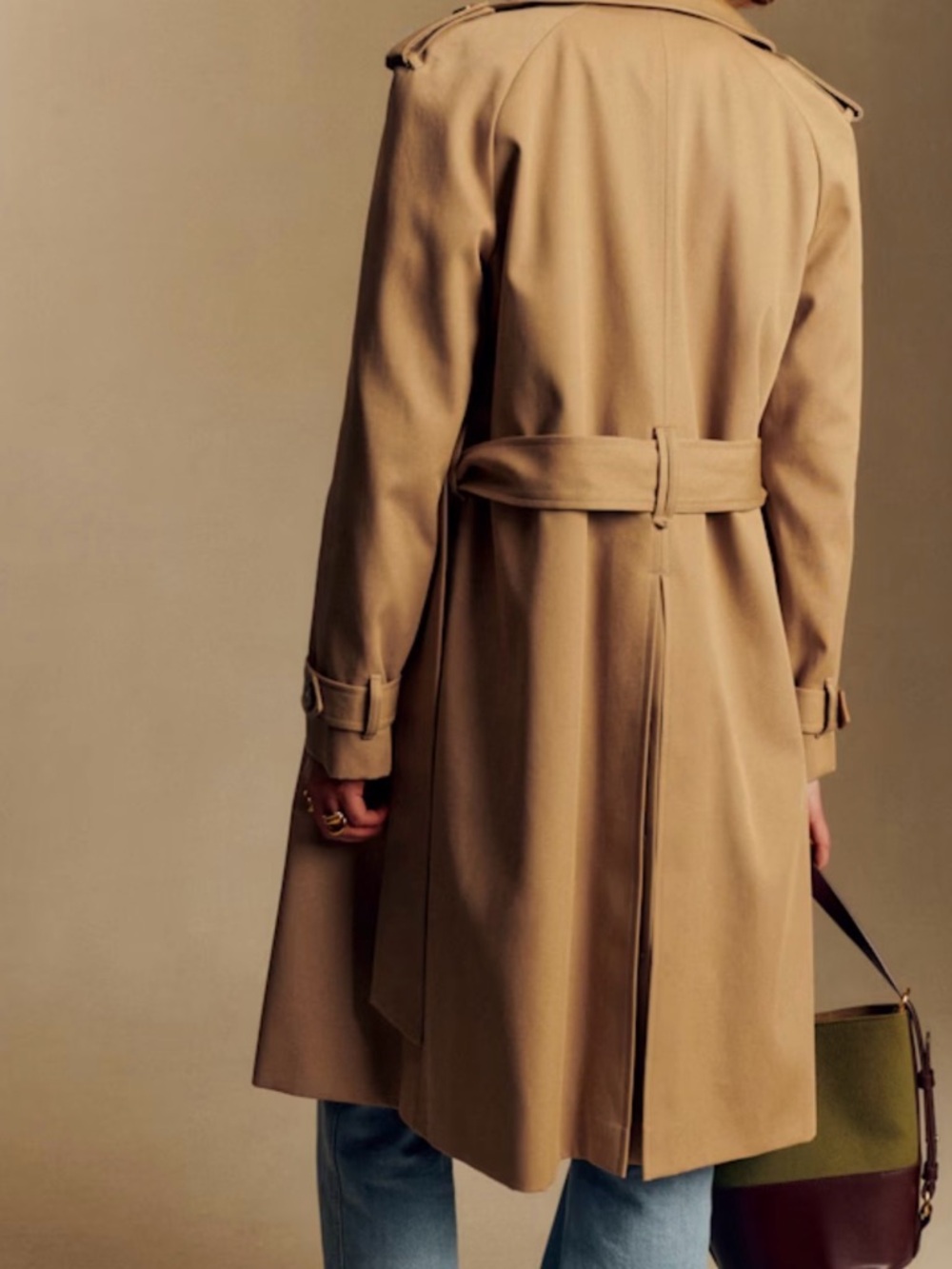Sezane Scott Trench Coat - Camel